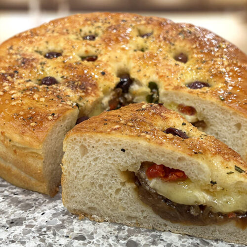Amazing Focaccia Bread Recipe with Goat Cheese & Brie Goat, Brie & Caramelized Onion Focaccia