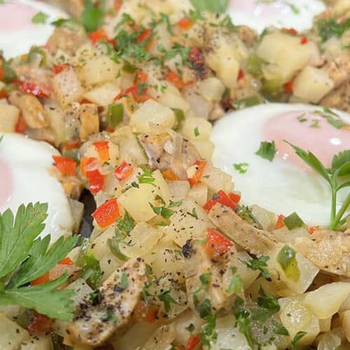 Home fries and eggs