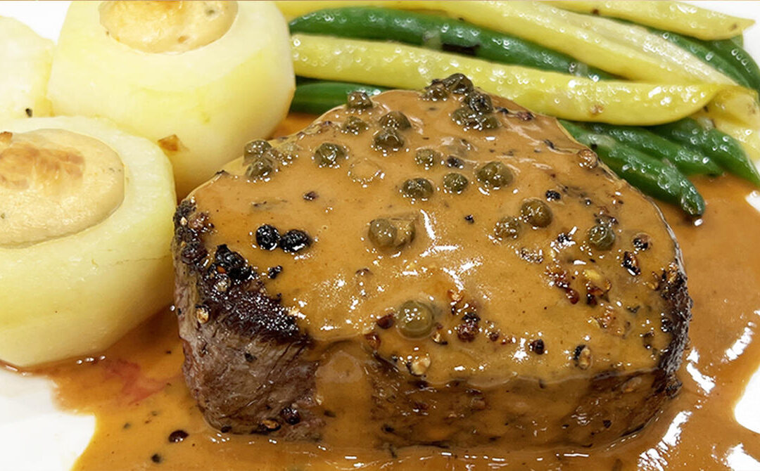 Steak au poivre - Easy Meals with Video Recipes by Chef Joel