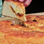 Focaccia Bread Recipe with Brie and Goat Cheese