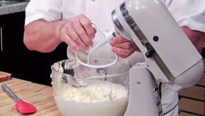 How to Make French Butter - switch from a whisk to a paddle attachment