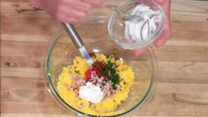 Flavoring the Egg Yolk Mixture Best Deviled Eggs Recipe