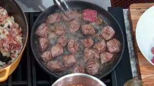 Beer Beef Stew Recipe - Sear the beef chunks