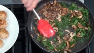 Chicken Meatballs - Incorporate the chopped spinach