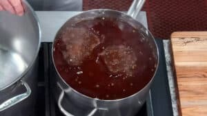 Demi Glace Recipe - Simmer the stock