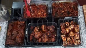 Demi Glace Recipe - bones are nicely caramelized