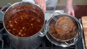 Demi Glace Recipe - eliminate the bigger pieces