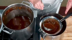 Demi Glace Recipe - strain again using a fine-mesh strainer
