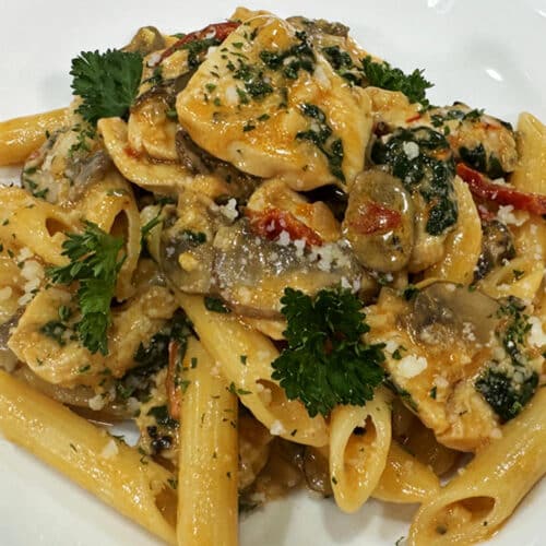 Creamy Mushroom Penne Chef Jean-Pierre