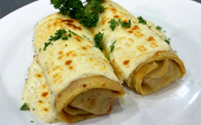 Cheesy Crepe Cannelloni Recipe With A Meaty Bolognese Sauce