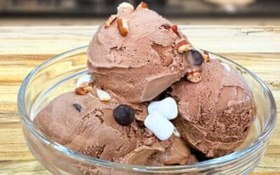 Homemade Rocky Road Ice Cream!
