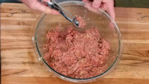Easy Swedish Meatballs Recipe_ Scooping the Meatballs