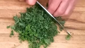 Zuppa Toscana Recipe - finely chopped Kale - Chef Jean-Pierre