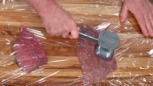 Beef Braciole - Flattening your meat slices