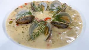 New England Clam Chowder compared to Manhattan Clam Chowder