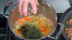 Hearty Lentil Soup Recipe adding sage and thyme