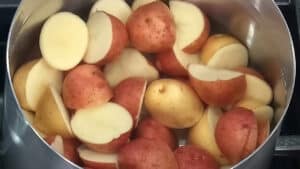 Easy Potato Recipe - always start with cold water when poaching your potatoes
