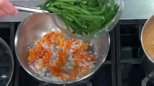 Juicy Pork Chops with Apple Sauce Add cooked green beans and apricots