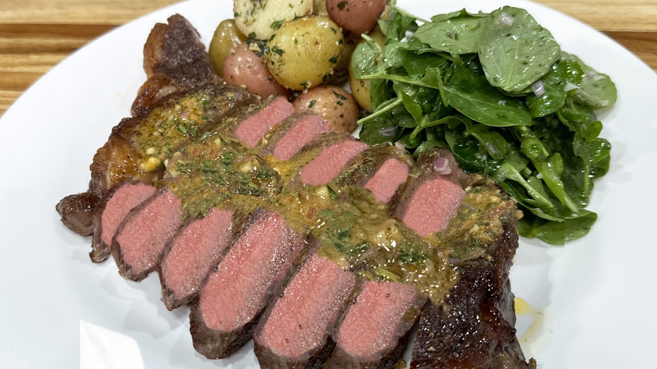 Cafe De Paris Butter Sauce Recipe With Rib Eye Steak-image