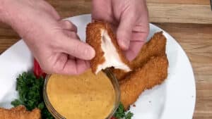 Homemade Chicken Tenders with Honey Mustard - Crispy Outside Tender and Juicy Inside