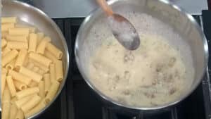 Pasta Alla Gricia Recipe - stir constantly until a creamy sauce forms