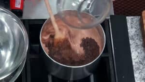 Rocky Road Ice Cream Recipe - Add the chocolate chips and the vanilla extract