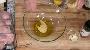 One Pan Lemon Roasted Chicken - prepare the marinade