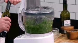Lamb Chops Recipe - Blend the Pesto Sauce Ingredients