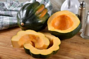 Acorn Squash Bisque Recipe - Acorn squashed cut and seeded