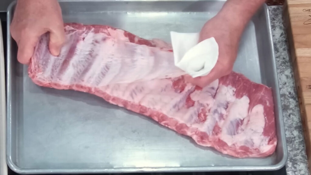 Best St Louis Style Ribs Oven Baked - Remove the Membrane